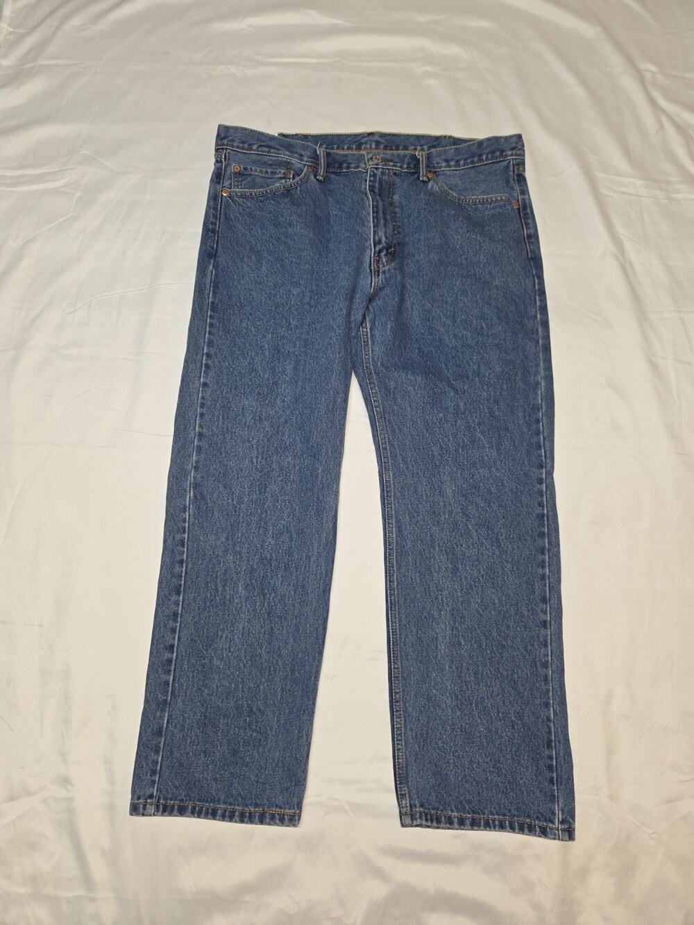 Levi's 505 Men's Cotton Jeans - Light Stonewash 40x30